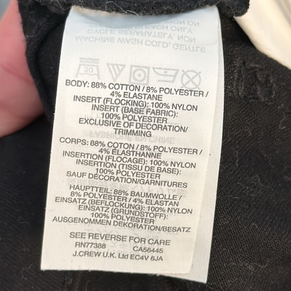 Madewell Women's 9" High Rise Black Skinny Velvet Tuxedo Stripe Pants Size 27 - Picture 7 of 7